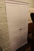 White double door fitted wardrobe
