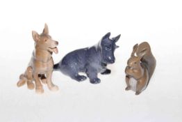 Two Royal Copenhagen dogs and squirrel (3)