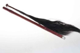 Leather covered sword stick and fly swat