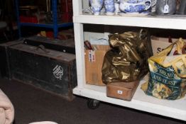 Three vintage tool boxes and collection of various tools