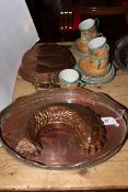 Two copper moulds,