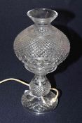 Waterford crystal table lamp and shade