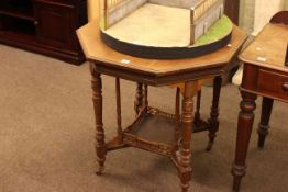 Late Victorian octagonal centre table on turned legs