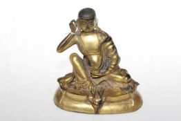 Gilt bronze buddha,