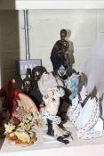 Collection of Enchantica Mythical ornaments and two Soul Journey Maasai figures