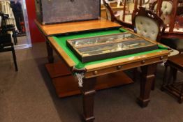 Early 20th Century Riley oak slate bed snooker/dining table,