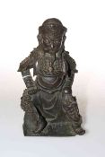Japanese bronze samurai figure,