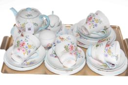 Shelley thirty piece 'Wild Flowers' tea service