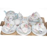 Shelley thirty piece 'Wild Flowers' tea service