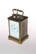 French gilt brass carriage clock