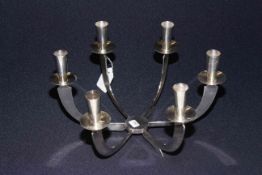 1960's/70's silver plate six branch candelabrum