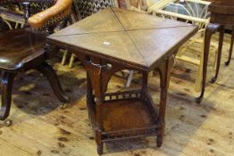 Late 19th/Early 20th Century oak envelope tea table