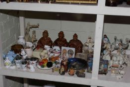 Collection of Hawthorn Village figures, Religious collectors' plates, various china,