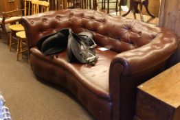 Early 20th Century buttoned Chesterfield settee