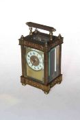 Gilt brass carriage clock,