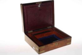 Rosewood brass bound writing box