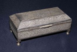 Continental silver cigarette box,