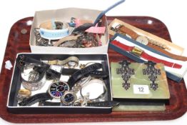 Assorted watches, onyx box,