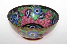 Maling floral decorated lustre bowl