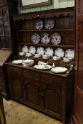 Period style oak shelf back dresser,