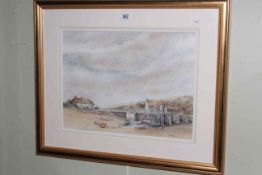 David Webb, Harbour Scenes, pair watercolours, signed and dated 92', 33cm by 45cm,