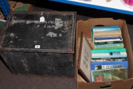 Hardy Bros (Alnwick) metal tackle box, angling books,