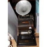 Thomas Edison GEM and Edison Fireside phonographs