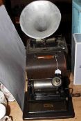 Thomas Edison GEM and Edison Fireside phonographs