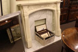 Faux marble fire surround,