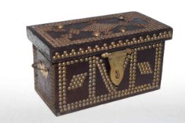 Brass studded wood box