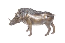Small bronze model of a warthog