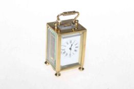 Miniature brass carriage clock