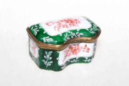 19th Century enamel two bottle desk top inkwell,