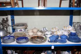 Royal Copenhagen plates, assorted teaware, chamber pot,