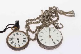 Silver fob watch,