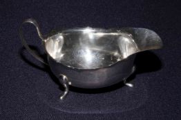 Silver sauce boat,