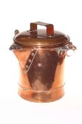 Copper pouring vessel with swing handle