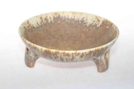 Ruskin Pottery three footed bowl