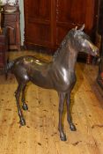 Large bronze horse sculpture,