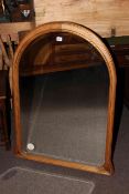 Arched top overmantel mirror