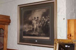 Framed engraving 'Prince of Wales', Light Dragoons,