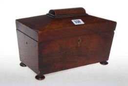 Victorian two compartment tea caddy