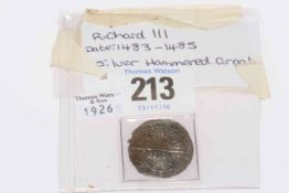 Richard III silver hammered groat