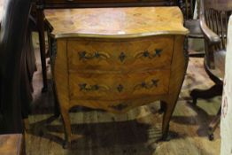 French inlaid and ormolu mounted two drawer chest,