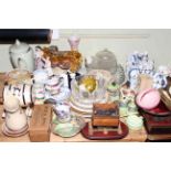 Collection of glass and china, figurines,