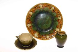 Linthorpe Pottery cup and saucer,