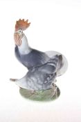 Royal Copenhagen rooster and hen