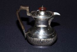 Edwardian silver coffee pot,