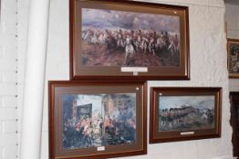 Three framed Military prints