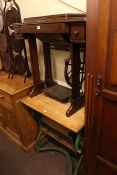 Vintage cast base mangle and Singer treadle sewing machine (2)